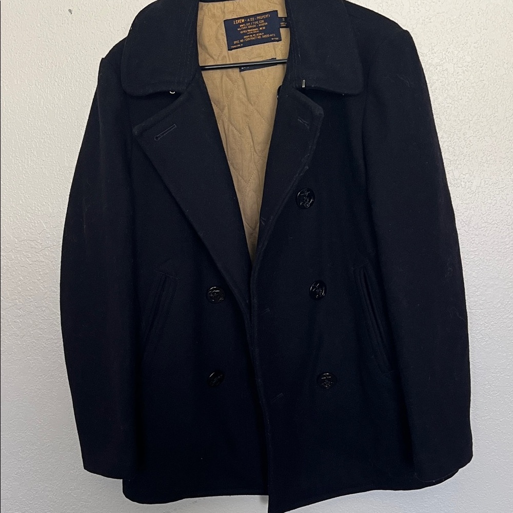 J. Crew Men's Navy Peacoat